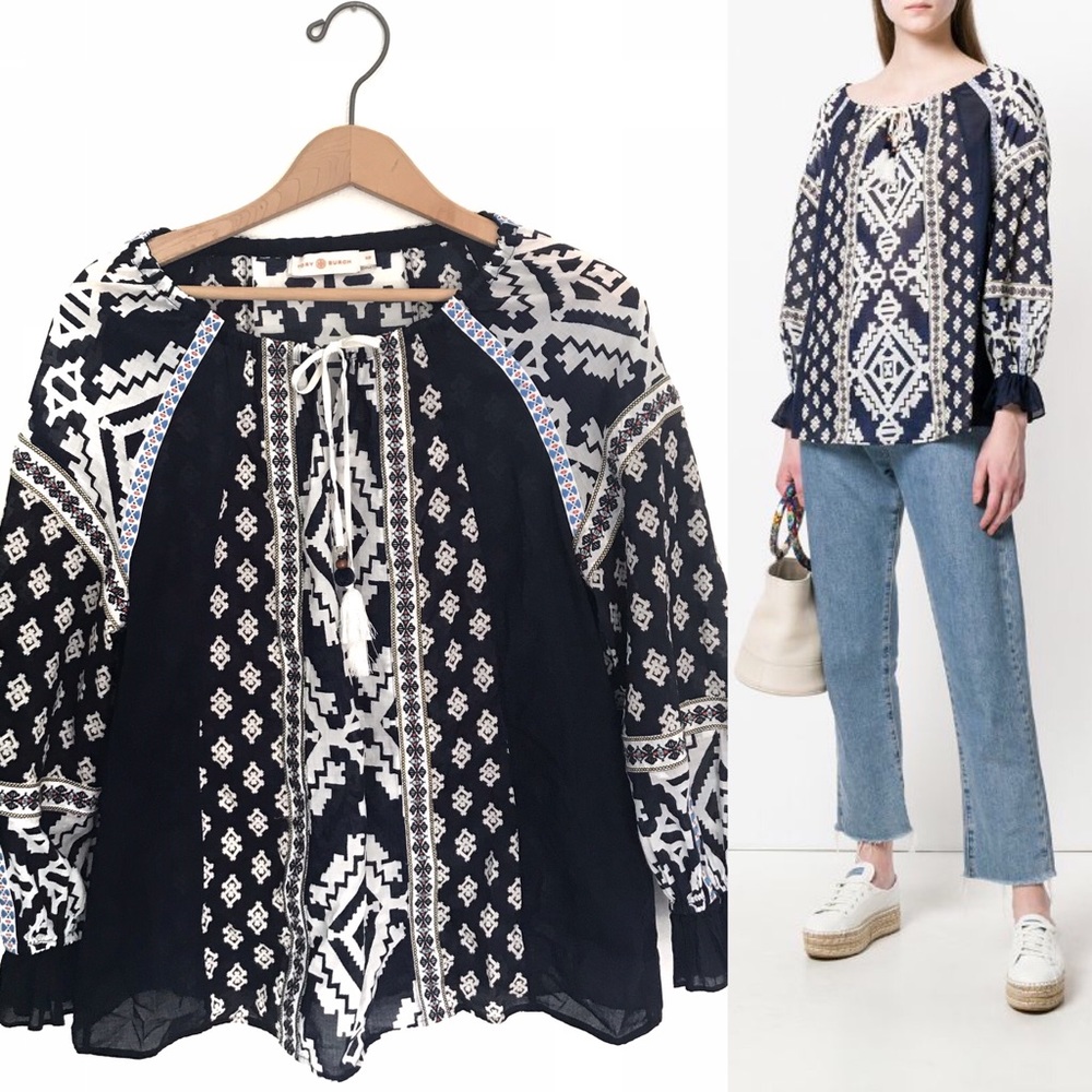 Tory Burch Candice Tunic Top! SS18